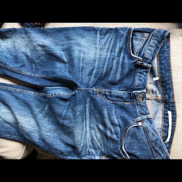 Zafa modi rose jeans washed with zippers Sz 38 - Picture 2 of 3